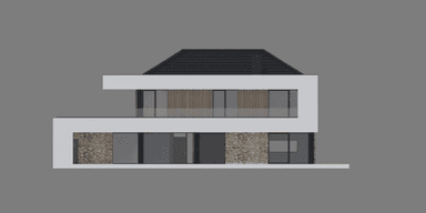 Elewacja tylna projektu domu New House 726 w1