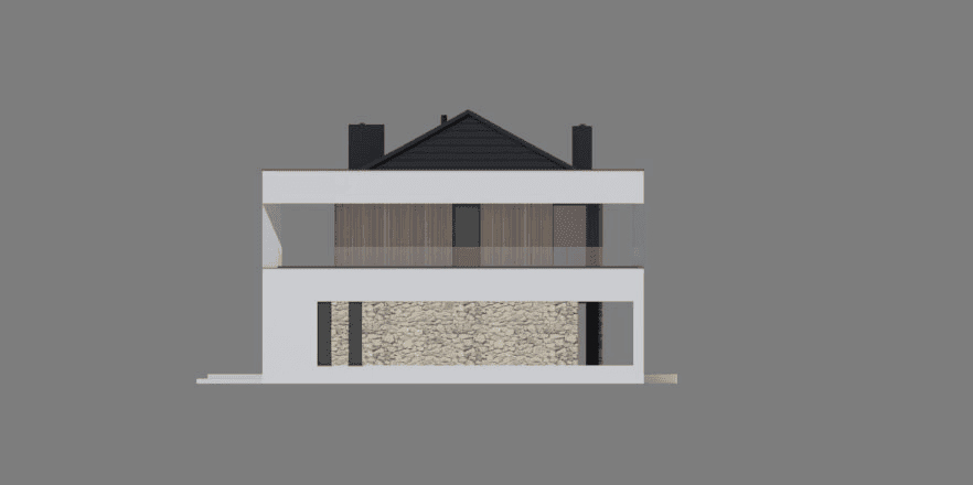 Elewacja boczna projektu domu New House 726 w1