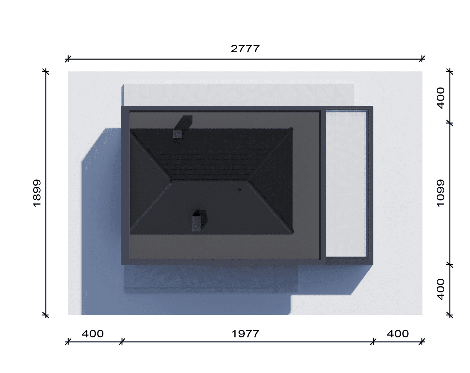 Usytuowanie projektu domu jednorodzinnego New House 726 w1