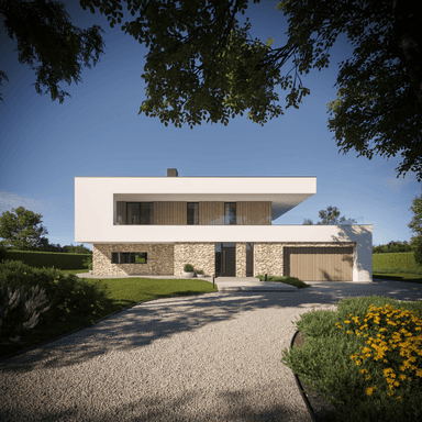 Wizualizacja domu jednorodzinnego New House 726 w1