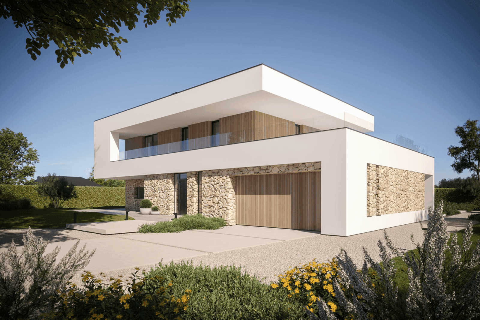 Wizualizacja domu jednorodzinnego New House 726 w1