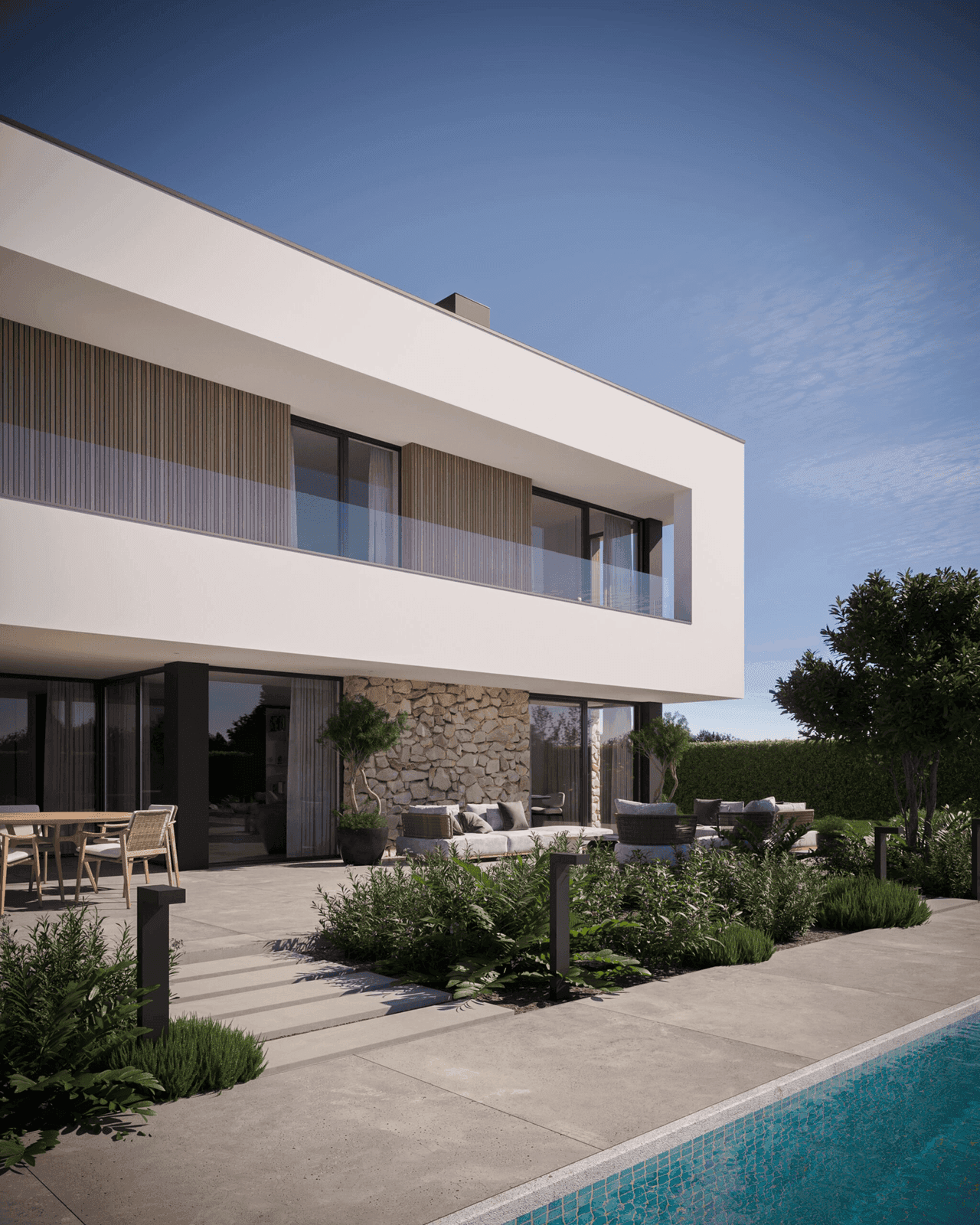 Wizualizacja domu jednorodzinnego New House 726 w1