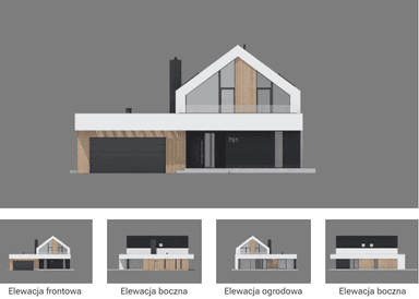 Elewacje w projekt domu NH 791