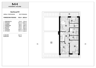 Poddasze w projekcie domu NewHouse 791