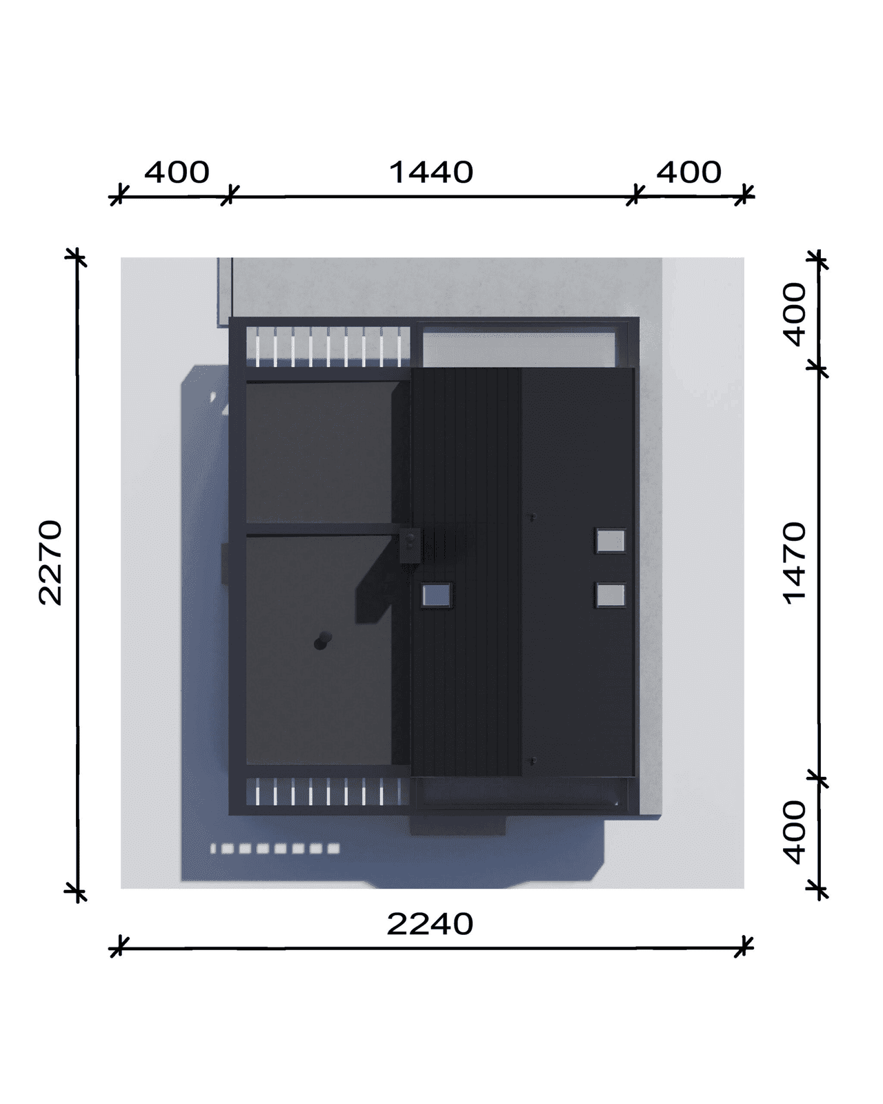 Usytuowanie na działce projektu domu NH 791