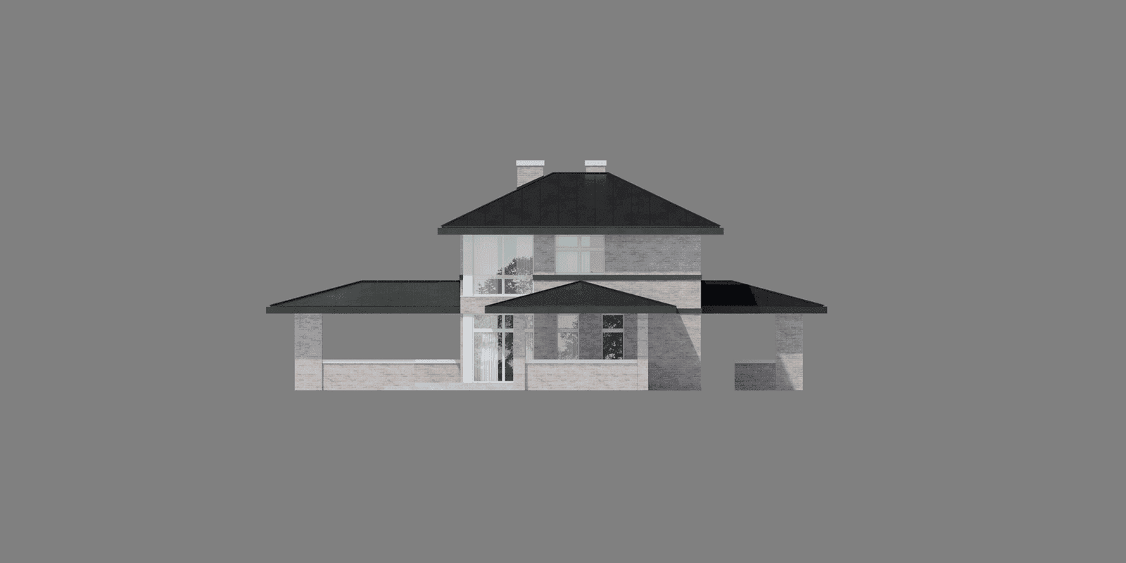 Elewacja boczna projektu domu New House 705