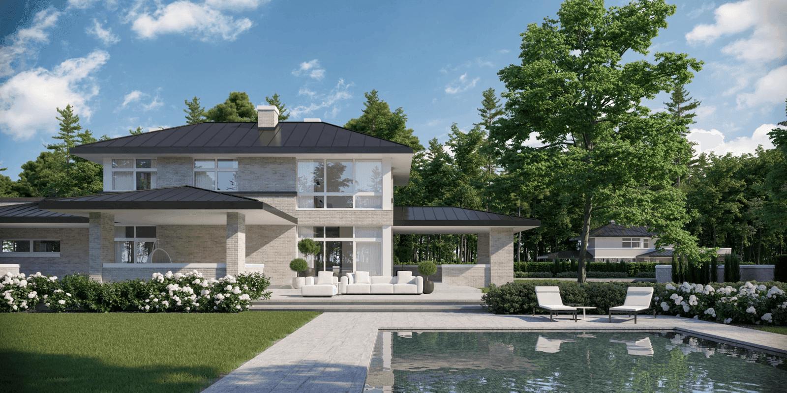 Wizualizacja domu jednorodzinnego New House 705