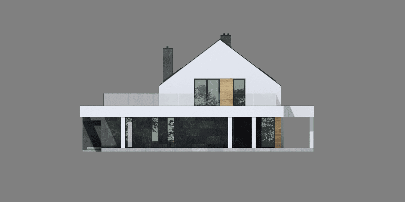 Elewacja boczna projektu domu New House 706