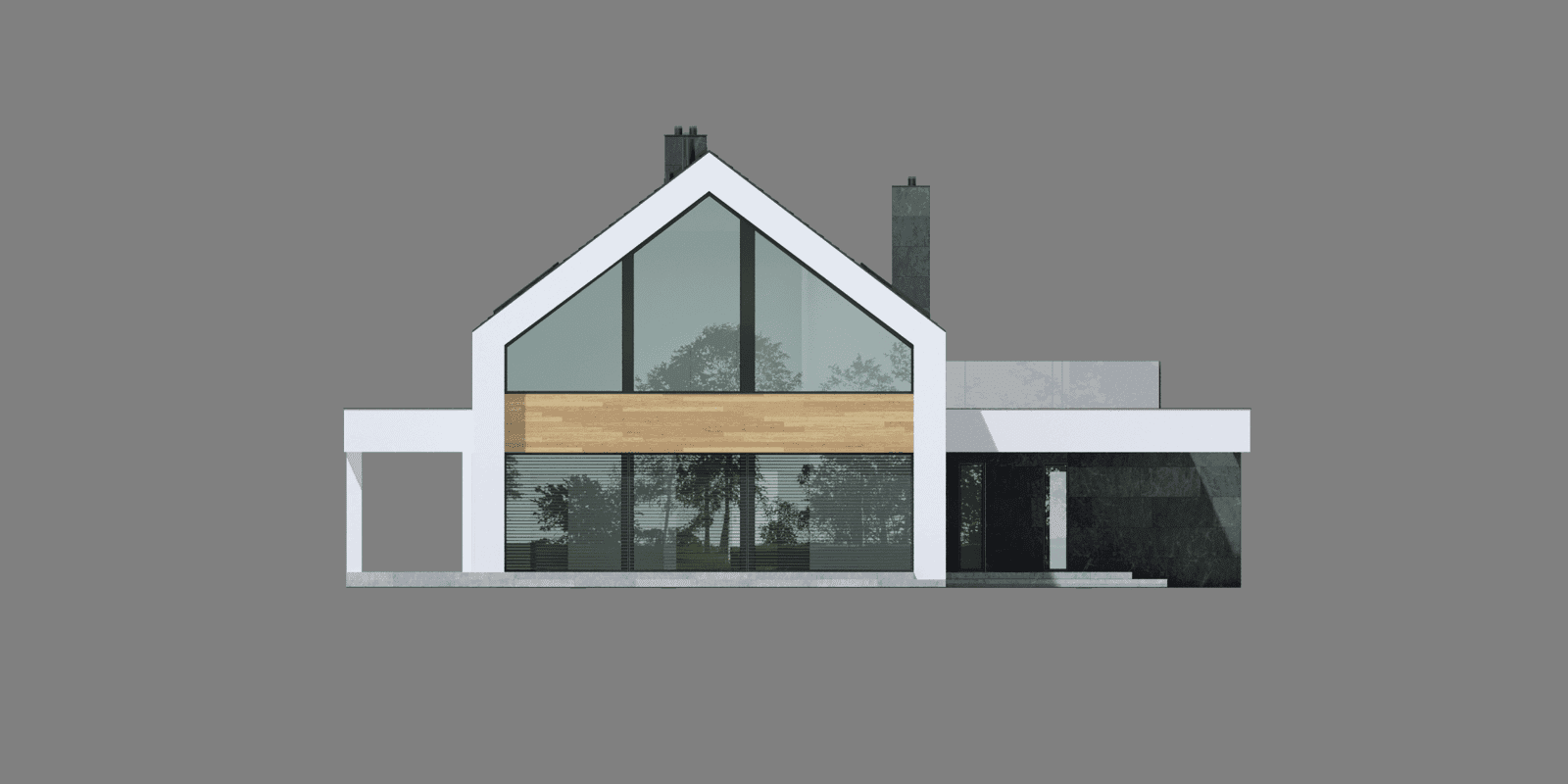 Elewacja boczna projektu domu New House 706