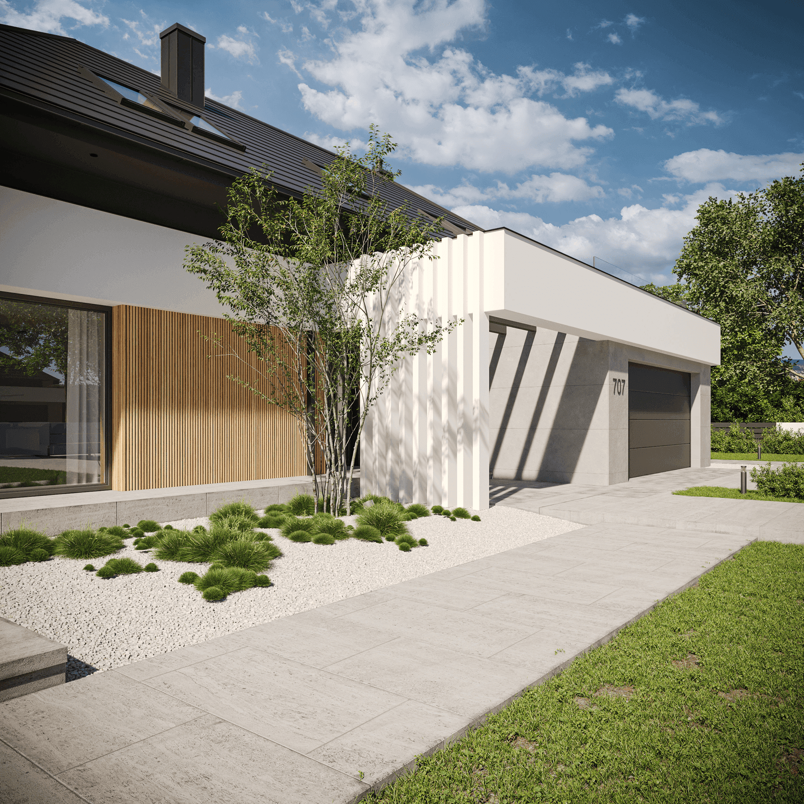 Wizualizacja domu jednorodzinnego New House 707
