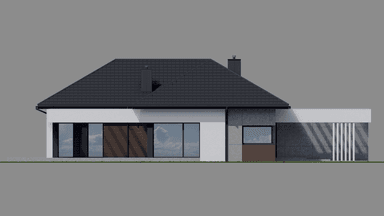 Wizualizacja domu jednorodzinnego New House 708 w1