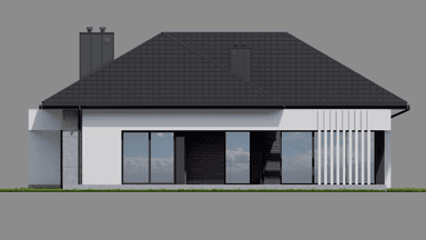 Elewacja tylna projektu domu New House 708 w1