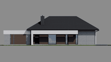 Elewacja boczna projektu domu New House 708 w1