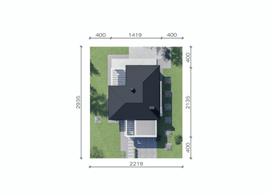 Usytuowanie projektu domu New House 708 w1