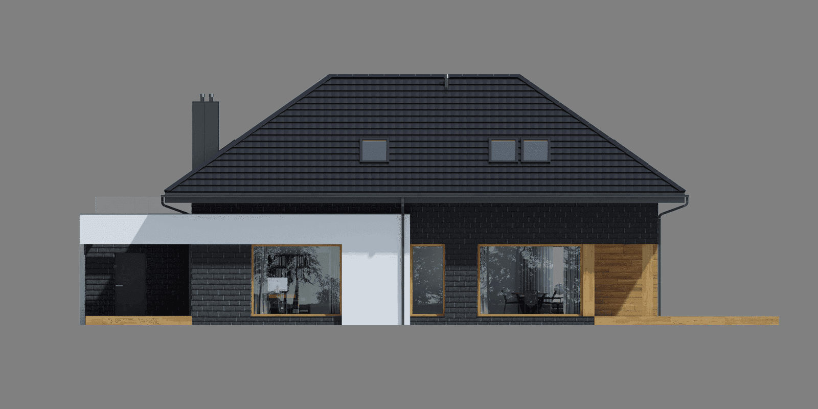 Elewacja tylna projektu domu New House 709