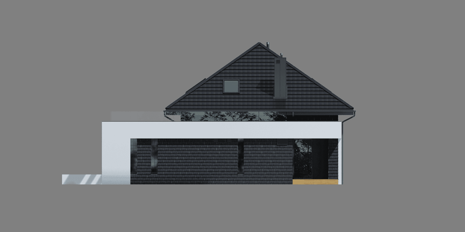 Elewacja boczna projektu domu New House 709