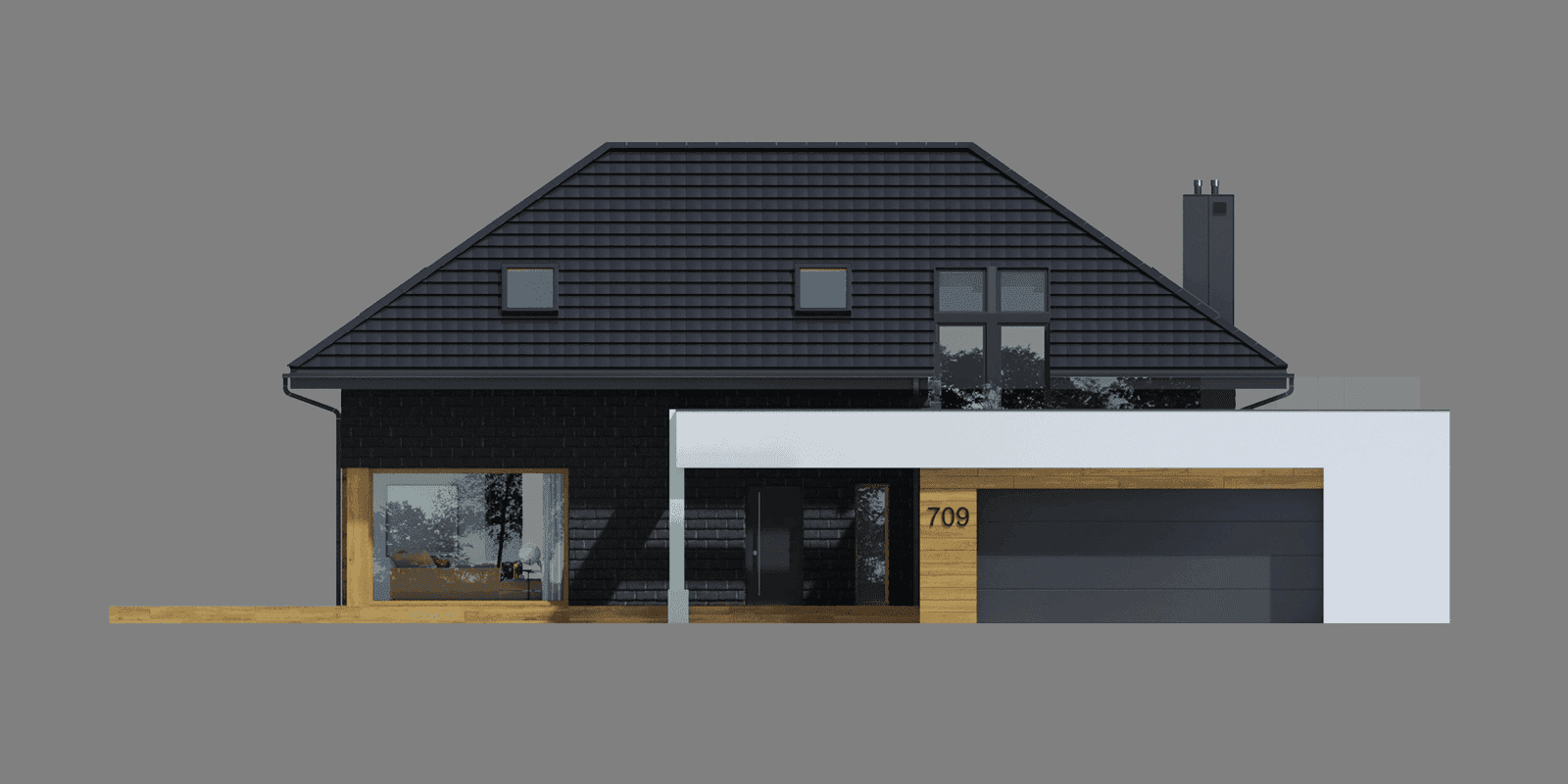 Elewacja frontowa projektu domu New House 709
