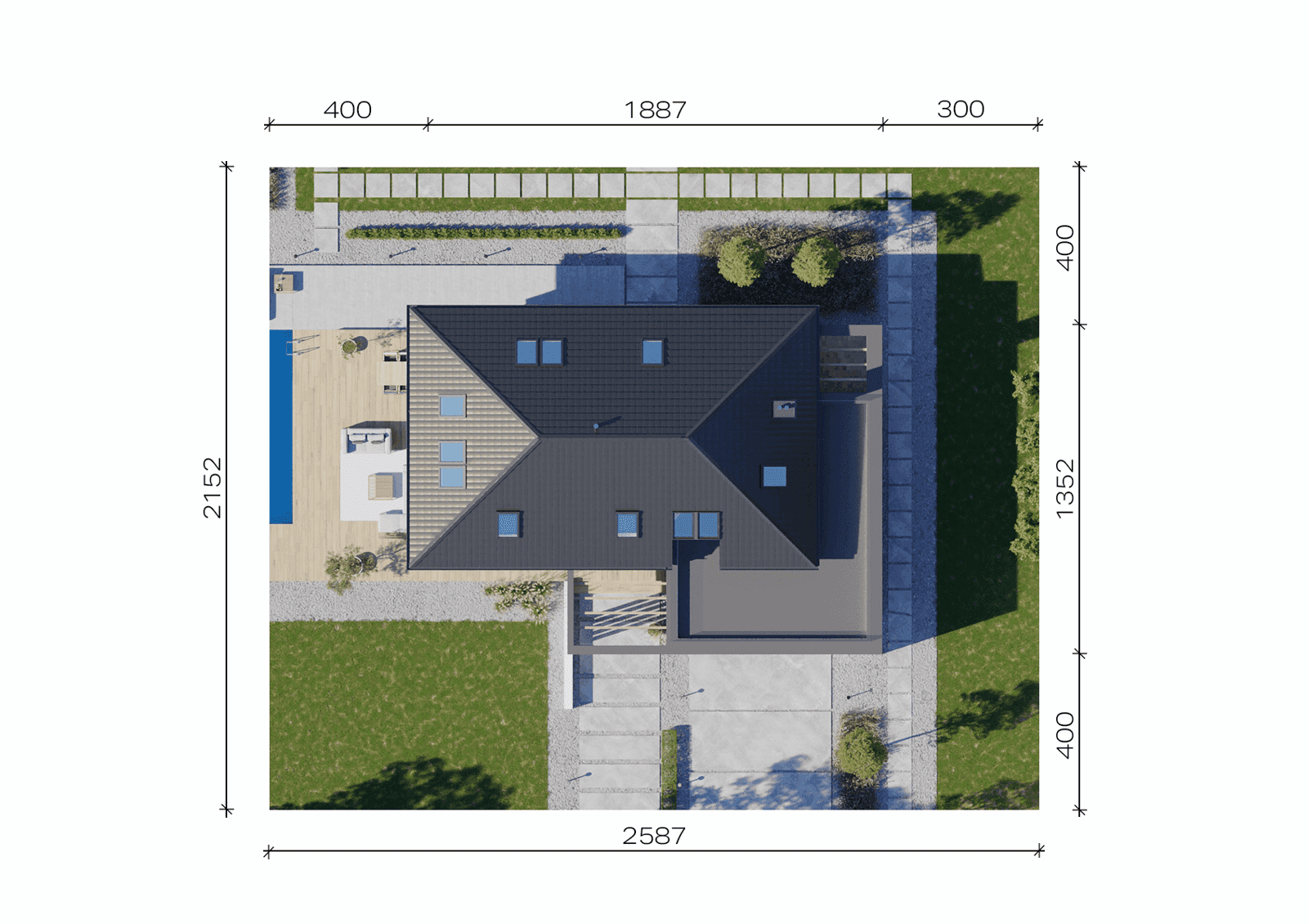 Usytuowanie projektu domu New House 709