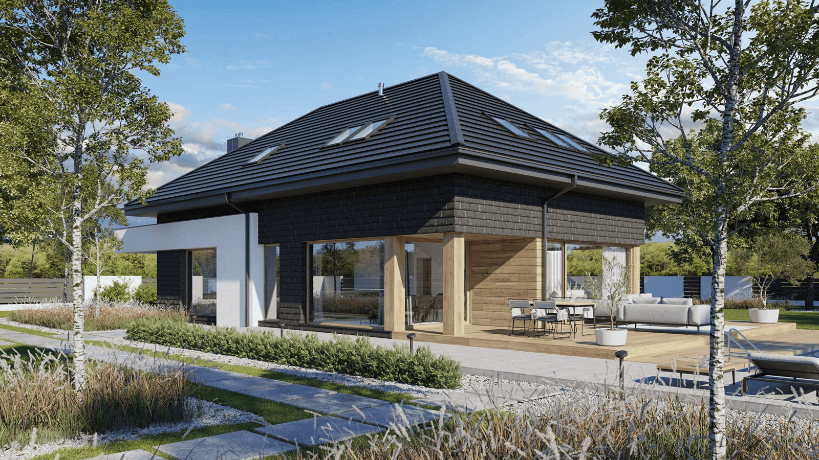 Wizualizacja domu jednorodzinnego New House 709