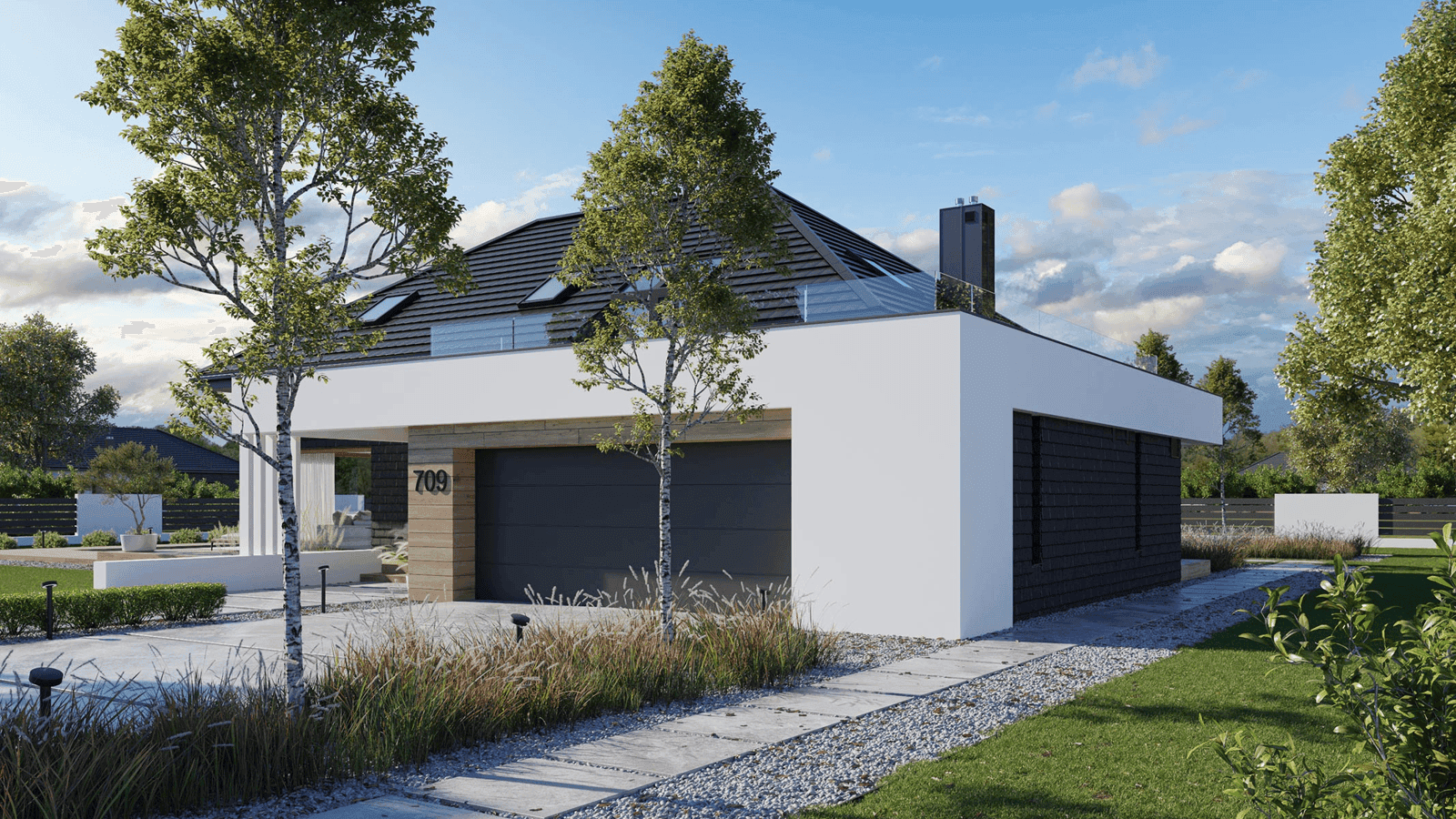 Wizualizacja domu jednorodzinnego New House 709