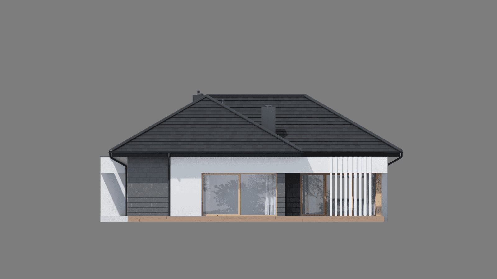 Elewacja tylna projektu domu New House 713