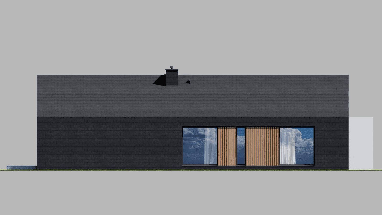 Elewacja tylna projektu domu New House 714