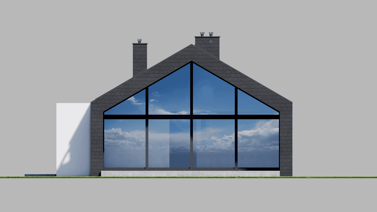 Elewacja boczna projektu domu New House 714