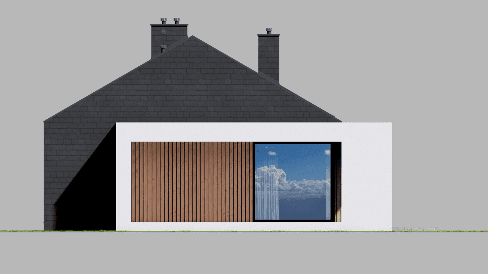 Elewacja boczna projektu domu New House 714