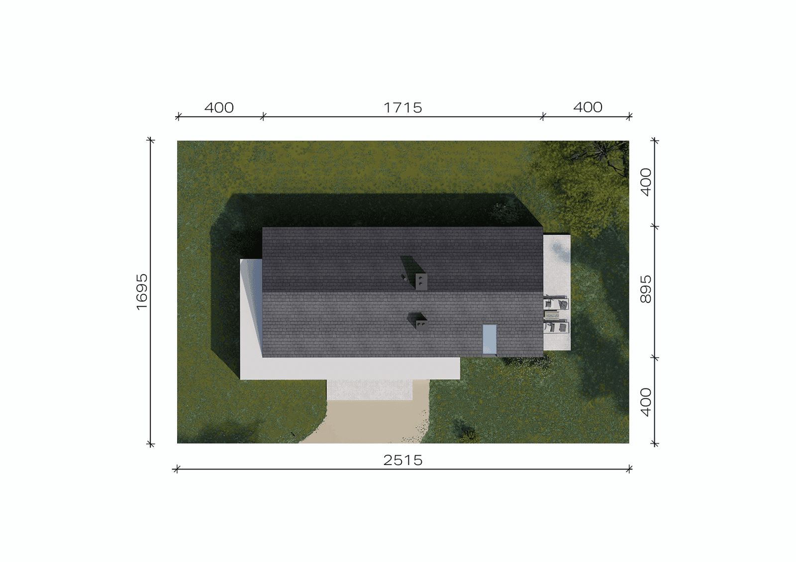 Usytuowanie projektu domu New House 714