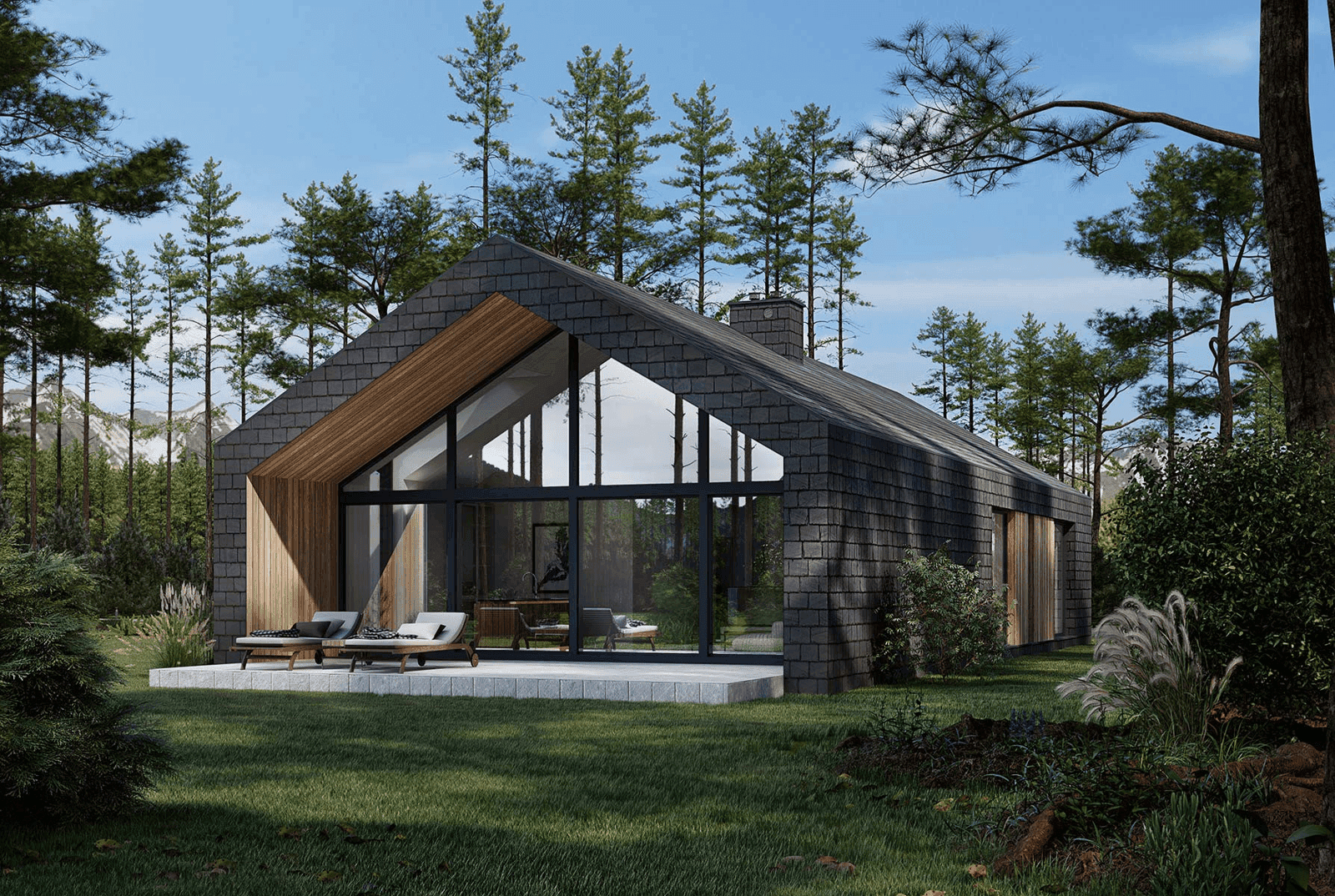 Wizualizacja domu jednorodzinnego New House 714