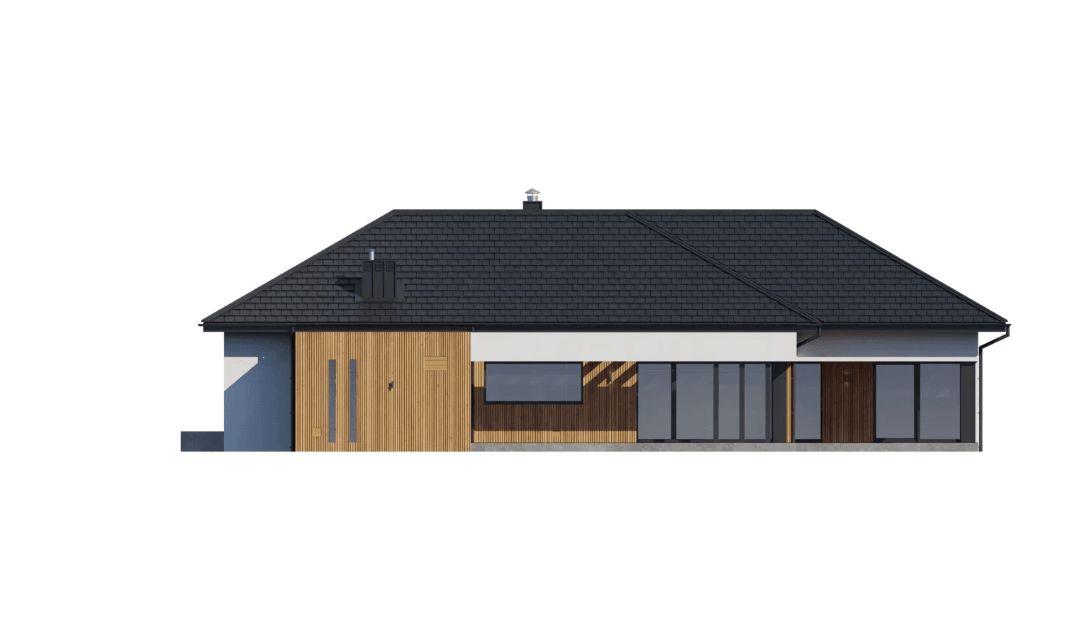 Elewacja boczna projektu domu New House 717