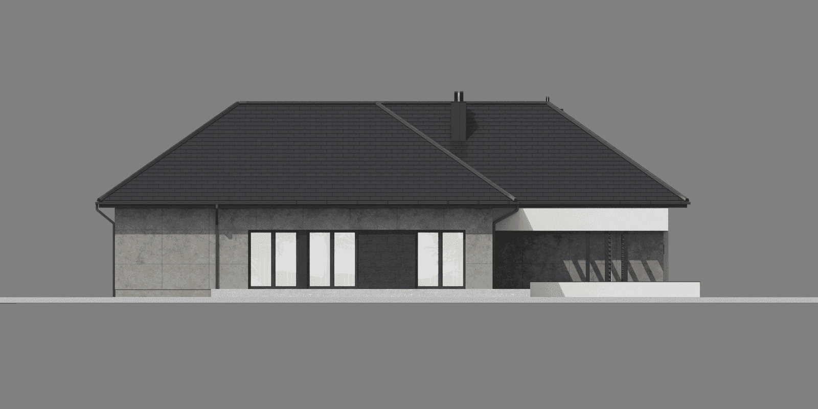 Elewacja boczna projektu domu New House 717