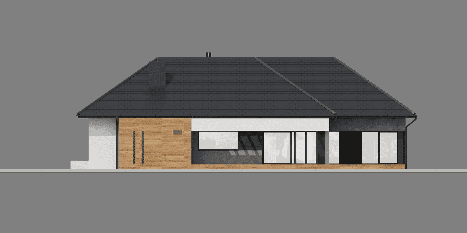 Elewacja boczna projektu domu New House 717