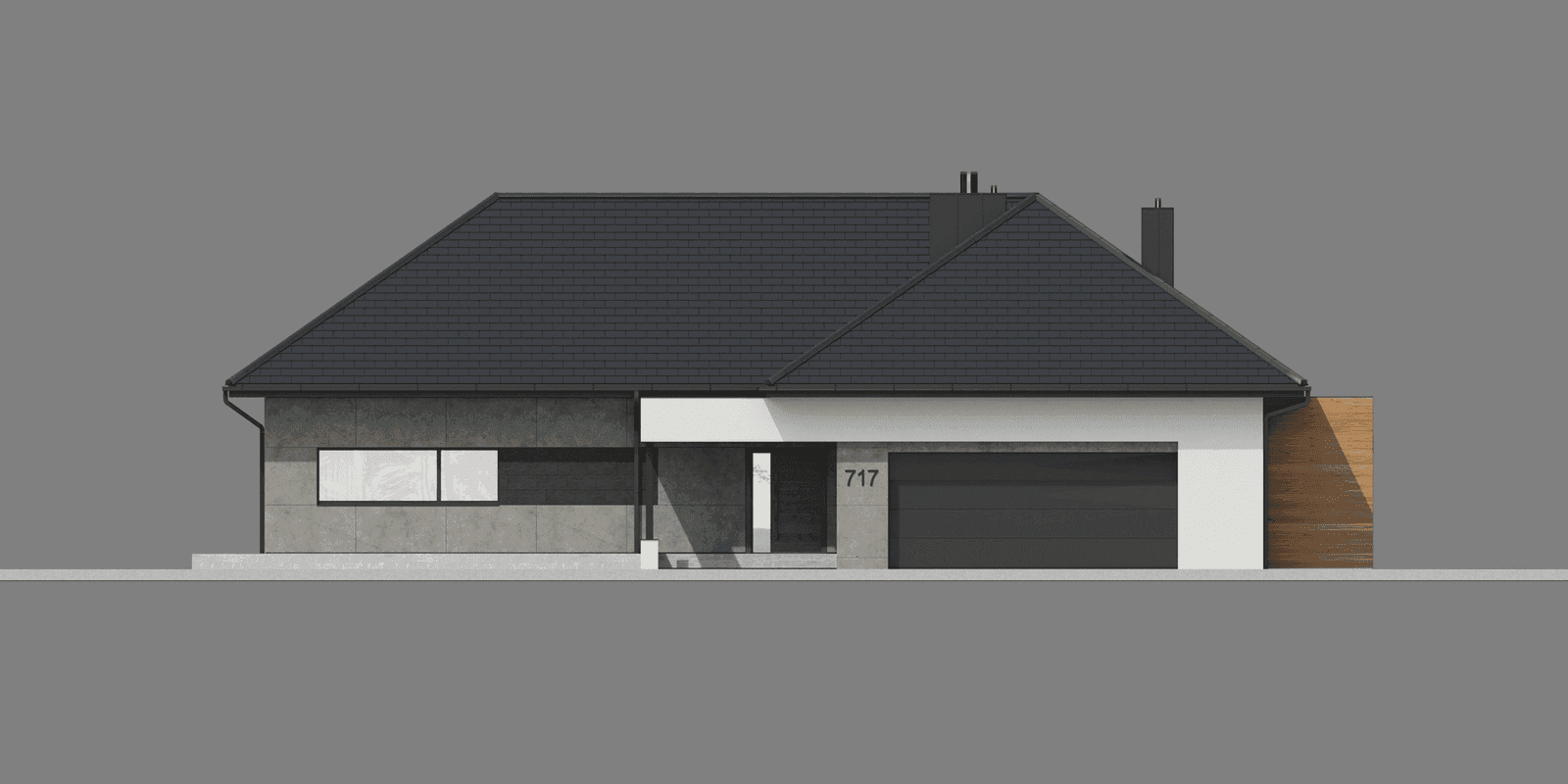 Elewacja frontowa projektu domu New House 717