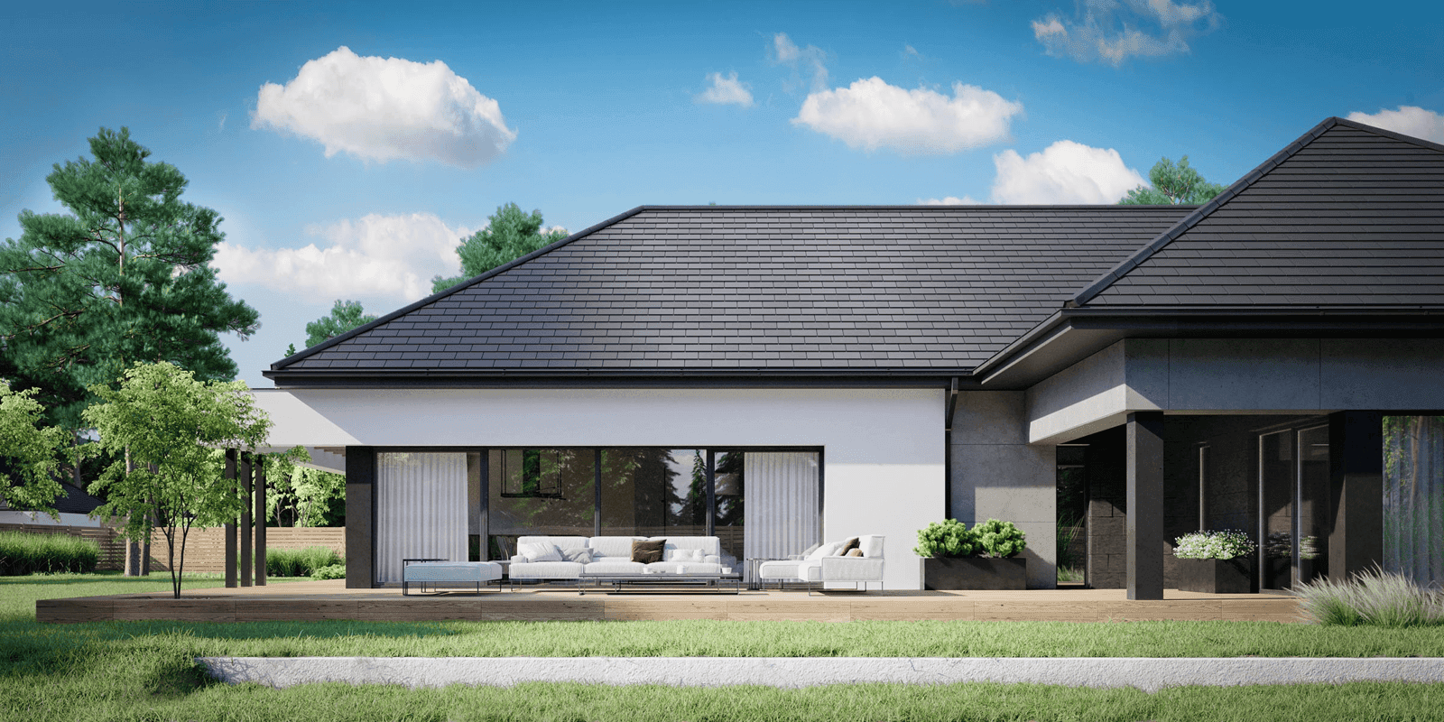 Wizualizacja domu jednorodzinnego New House 717