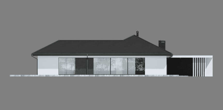 Elewacja boczna projektu domu New House 718