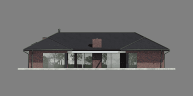Elewacja tylna projektu domu New House 718 w1