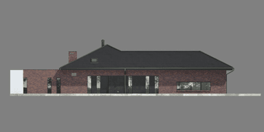 Elewacja boczna projektu domu New House 718 w1