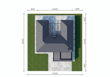 Usytuowanie projektu domu New House 718 w1