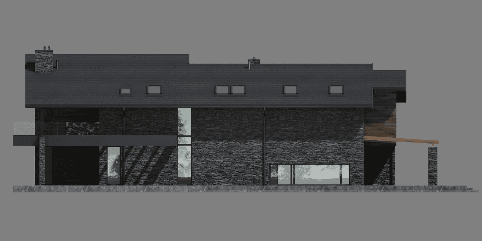 Elewacja tylna projektu domu New House 721