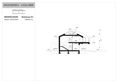 Przekrój projektu domu New House 721