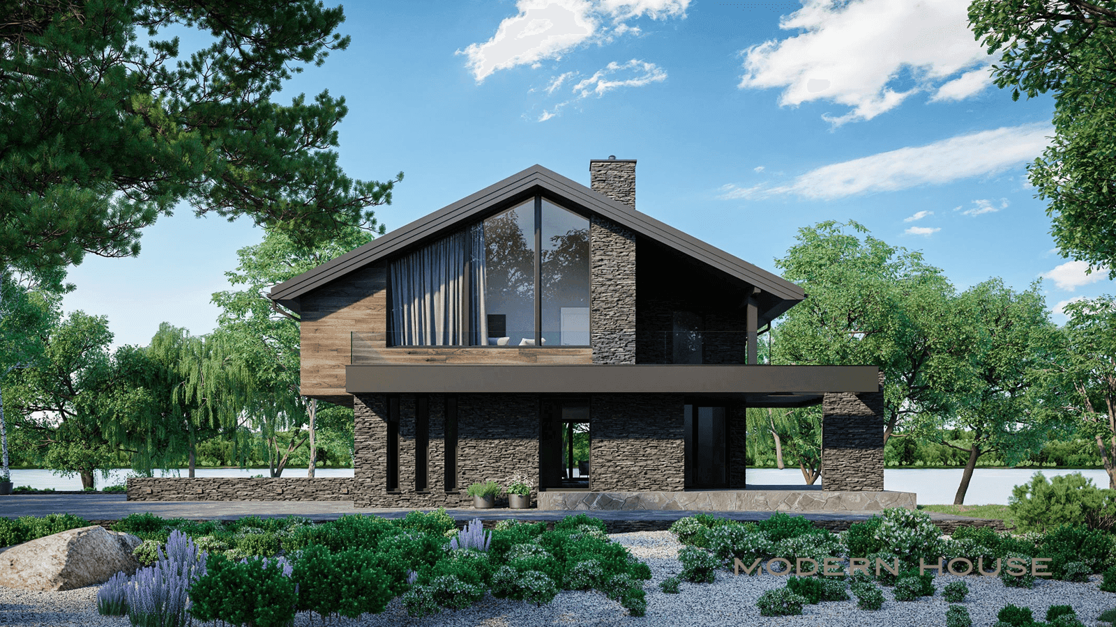 Wizualizacja domu jednorodzinnego New House 721