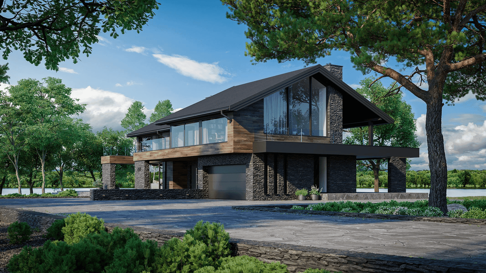 Wizualizacja domu jednorodzinnego New House 721