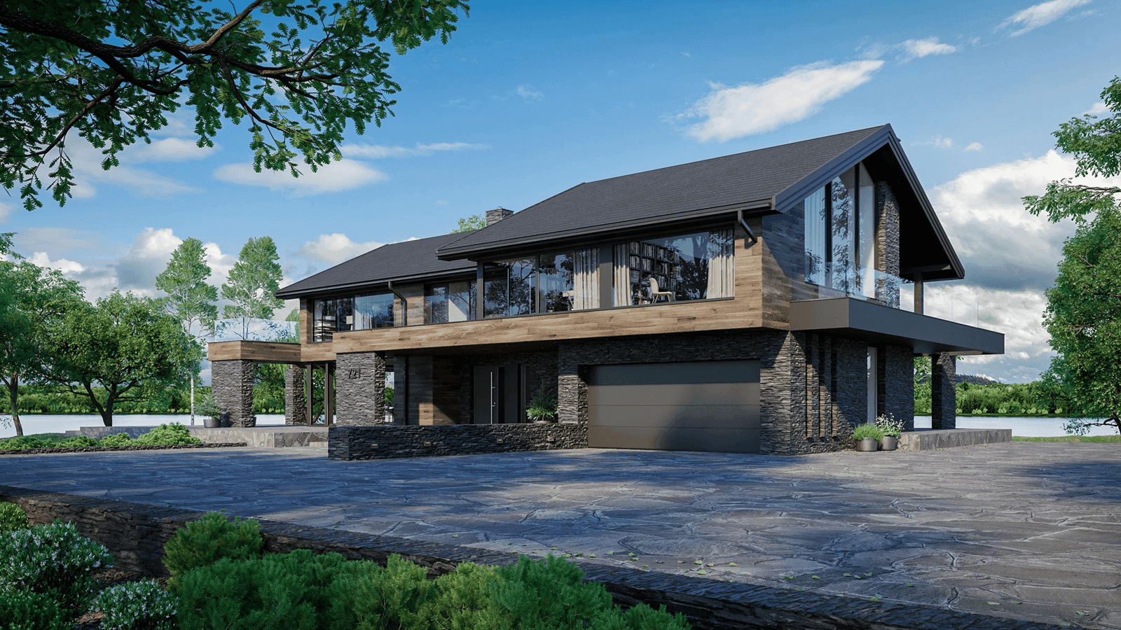 Wizualizacja domu jednorodzinnego New House 721