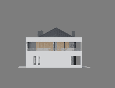 Elewacja boczna projektu domu New House 727 w1