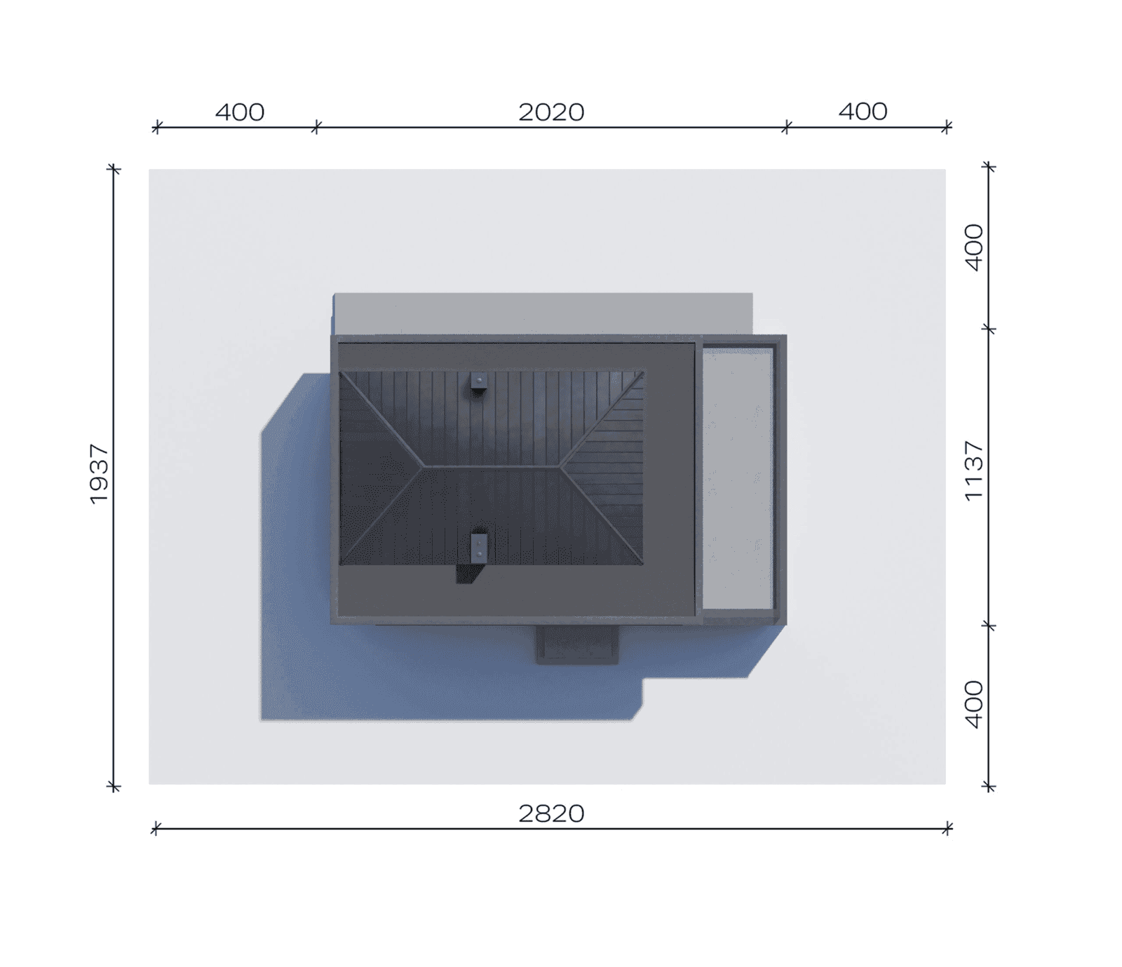 Usytuowanie projektu domu New House 727 w1