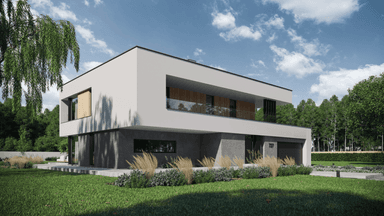 Wizualizacja domu jednorodzinnego New House 727 w1