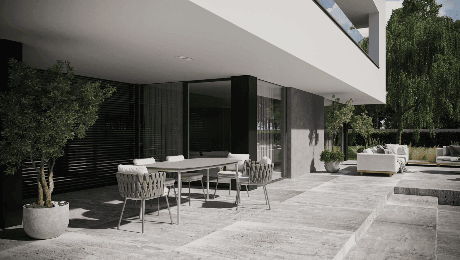 Wizualizacja domu jednorodzinnego New House 727 w1