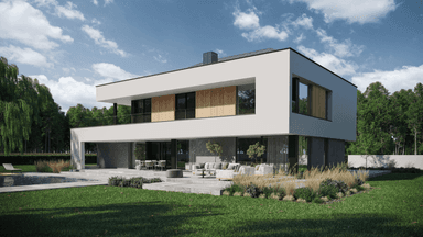 Wizualizacja domu jednorodzinnego New House 727 w1