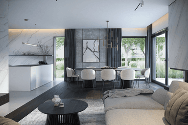 Wizualizacja domu jednorodzinnego New House 727 w1